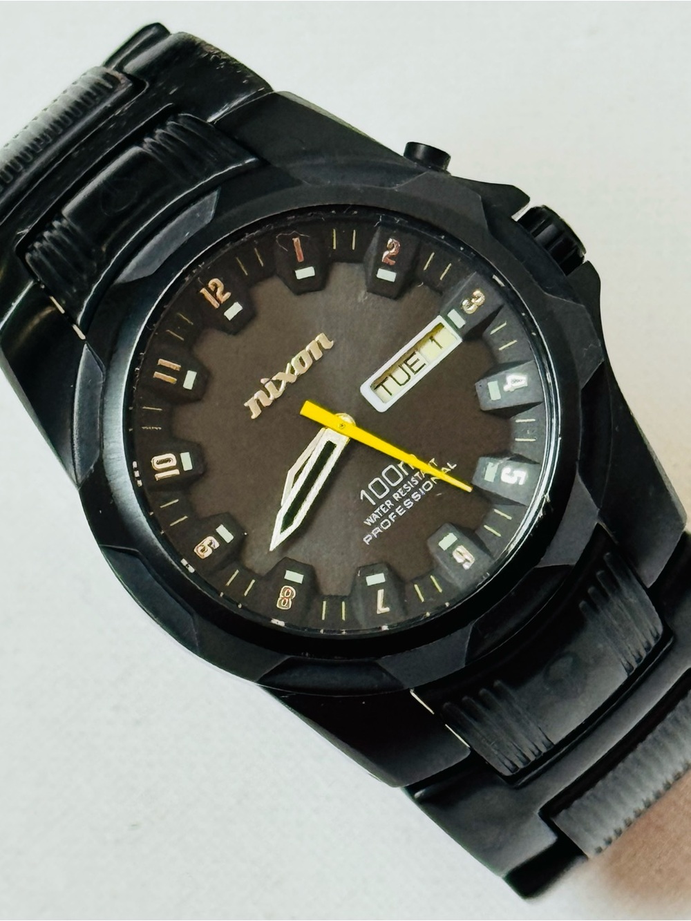 Nixon The Black SS Rover Men's 6.5" MAX Stainless Day/Date Backlight Watch